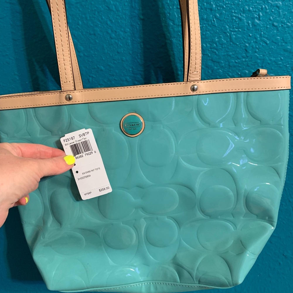 Coach patent leather handbag
